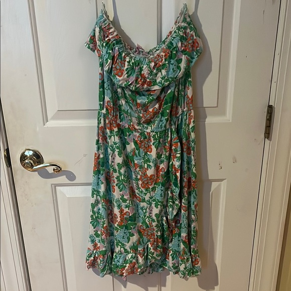 Lilly Pulitzer Strapless Multicolor Floral Dress women’s size Medium - Picture 1 of 7